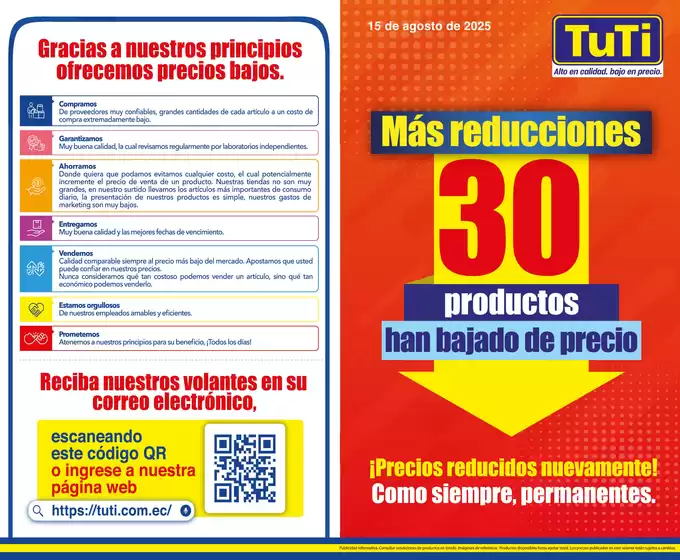 Mas reduccions 30 productos han bajade de precio 