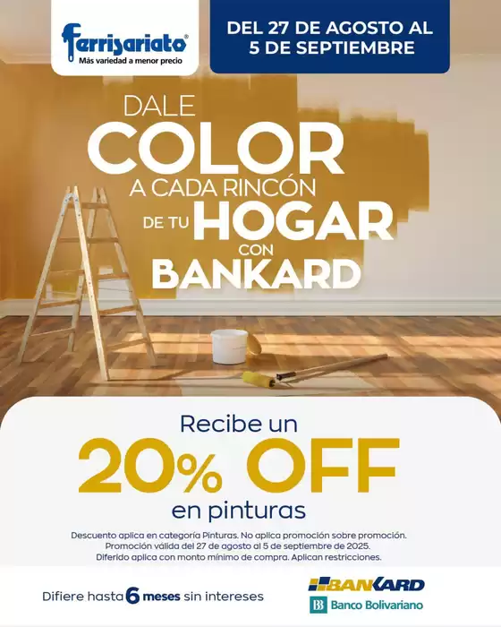 Catálogo Ferrisariato en Riobamba | Recibe un 20%off en pinturas  | 2025-08-27T00:00:00.000Z - 2025-09-05T00:00:00.000Z