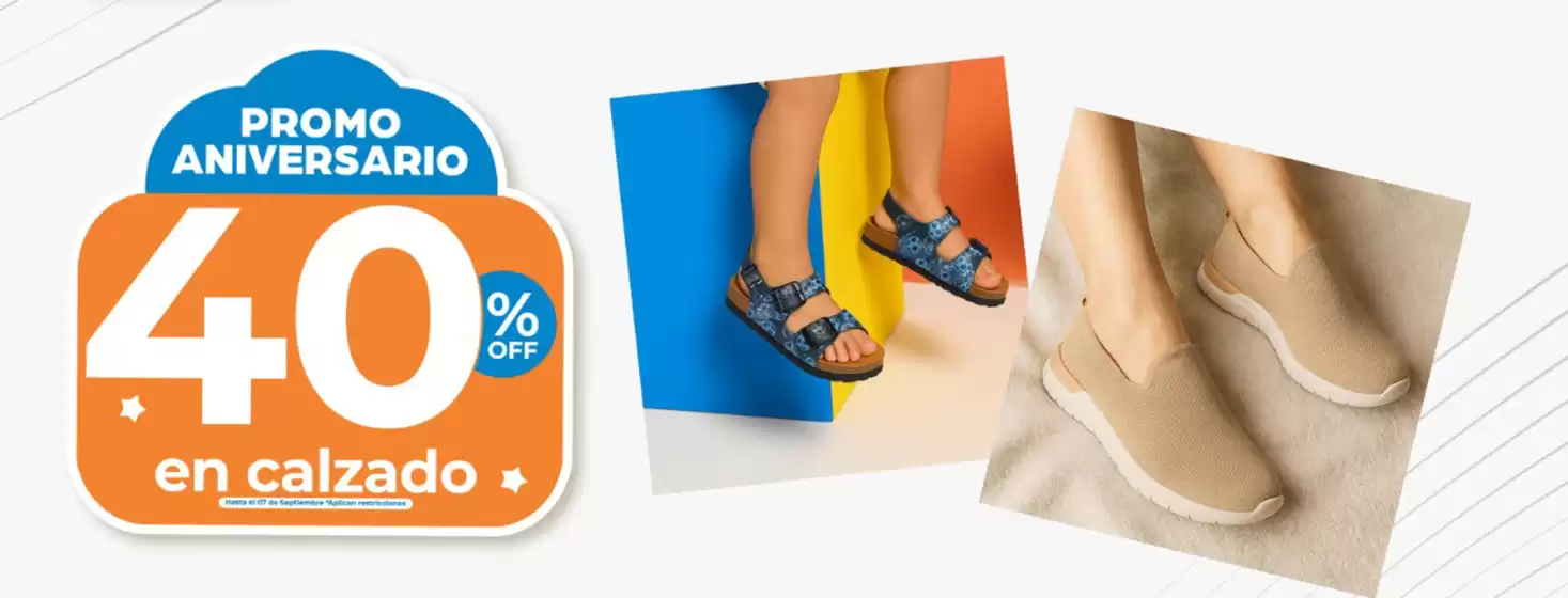 40% off en todo el calzado 