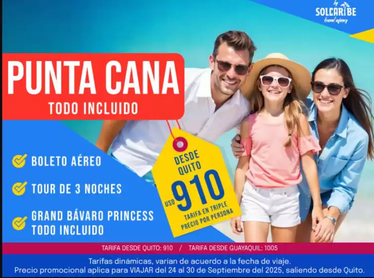 Catálogo Sol Caribe en Guayaquil | Punta Cana  | 2025-09-12T00:00:00.000Z - 2025-09-30T00:00:00.000Z