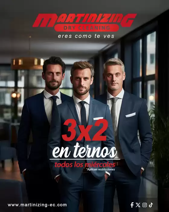 3X2 en ternos todos los miercoles