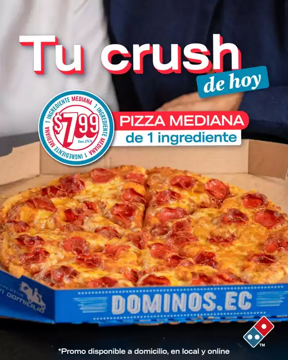 Catálogo Domino's Pizza en Daule | Pizza mediana 1 ingrediente | 2025-09-12T00:00:00.000Z - 2025-09-12T00:00:00.000Z