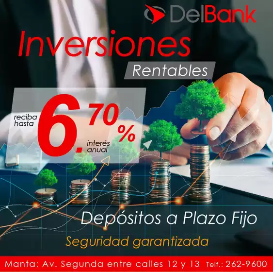 Catálogo Banco Delbank en Pasaje Canton | Inversiones Rentables  | 2025-09-15T00:00:00.000Z - 2025-09-30T00:00:00.000Z