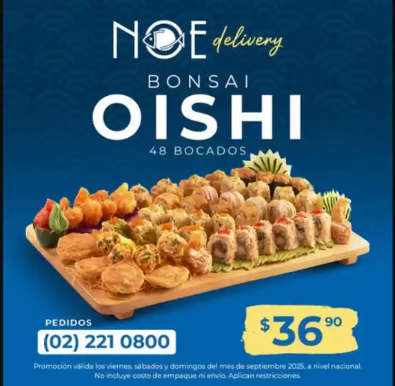 Catálogo Noe Sushi Bar | Bonsai Oishi  | 2025-09-15T00:00:00.000Z - 2025-09-28T00:00:00.000Z