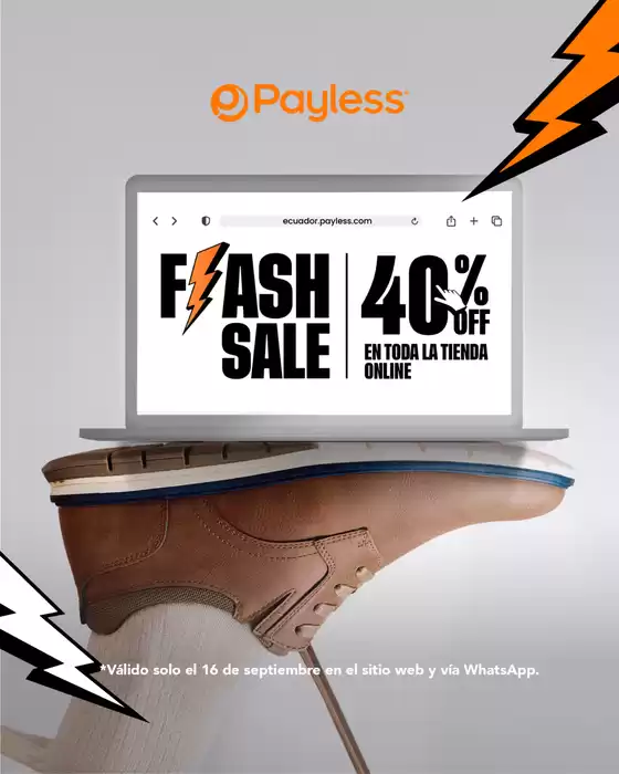 Catálogo Payless en Quito | Flash Sale 40% | 2025-09-16T00:00:00.000Z - 2025-09-16T00:00:00.000Z
