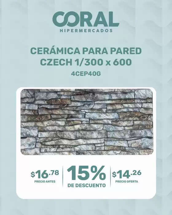 Catálogo Coral Hipermercados en Santa Ana | Ceramica para pared  | 2025-09-18T00:00:00.000Z - 2025-09-30T00:00:00.000Z