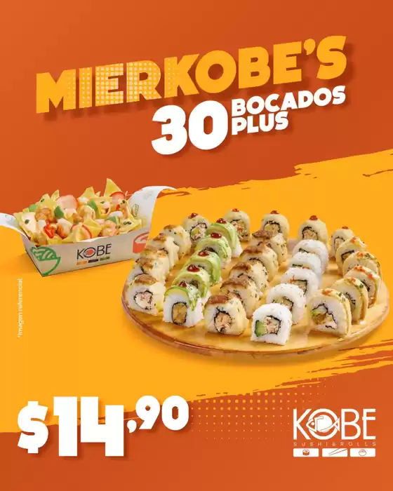 Catálogo Kobe Sushi Express | Mierkobes 30 bocados plus  | 2025-09-18T00:00:00.000Z - 2025-09-30T00:00:00.000Z