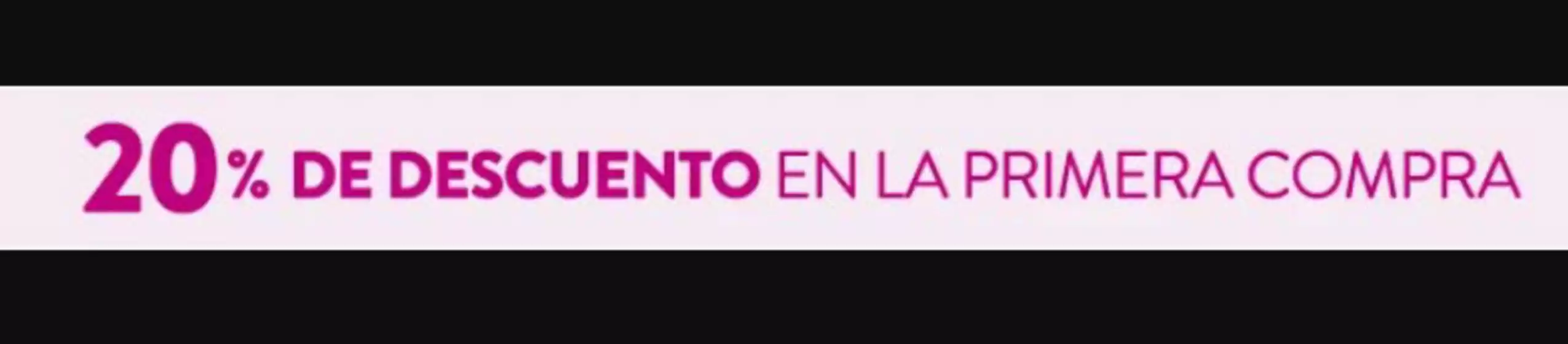 20% de descuento en la primera compra 