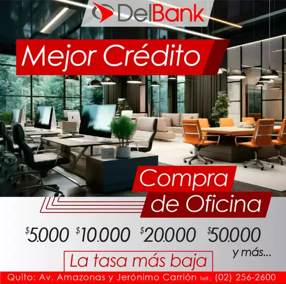 Catálogo Banco Delbank en Loreto | Compra de oficina  | 2025-10-07T00:00:00.000Z - 2025-10-24T00:00:00.000Z