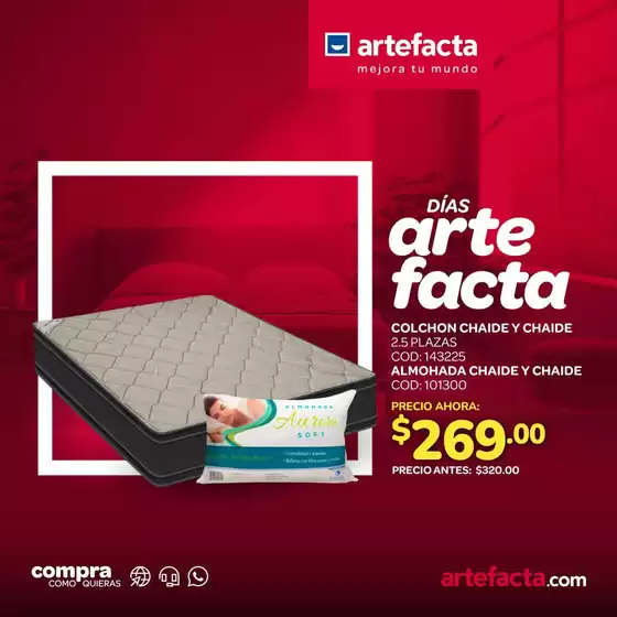 Catálogo Artefacta en Guayaquil | Ofertas principales para todos los clientes | 2025-10-12T00:00:00.000Z - 2025-10-26T00:00:00.000Z