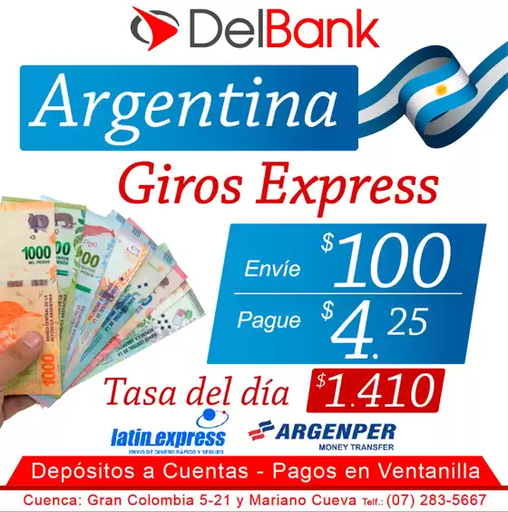 Catálogo Banco Delbank | Giros express argentina  | 2025-10-15T00:00:00.000Z - 2025-10-31T00:00:00.000Z