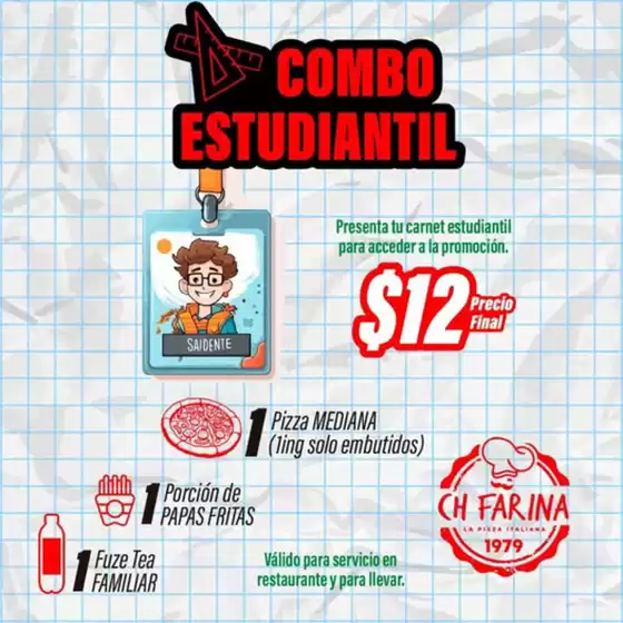 Catálogo Ch Farina en Guayaquil | COmbo estudiantil  | 2025-10-16T00:00:00.000Z - 2025-10-26T00:00:00.000Z