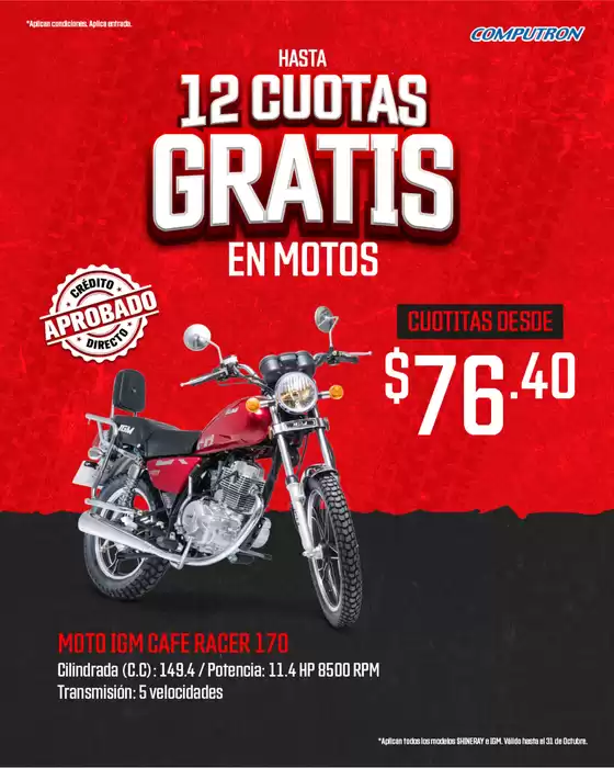 Catálogo Computron en Quevedo | Hasta 12 coutas gratis  | 2025-10-20T00:00:00.000Z - 2025-10-31T00:00:00.000Z