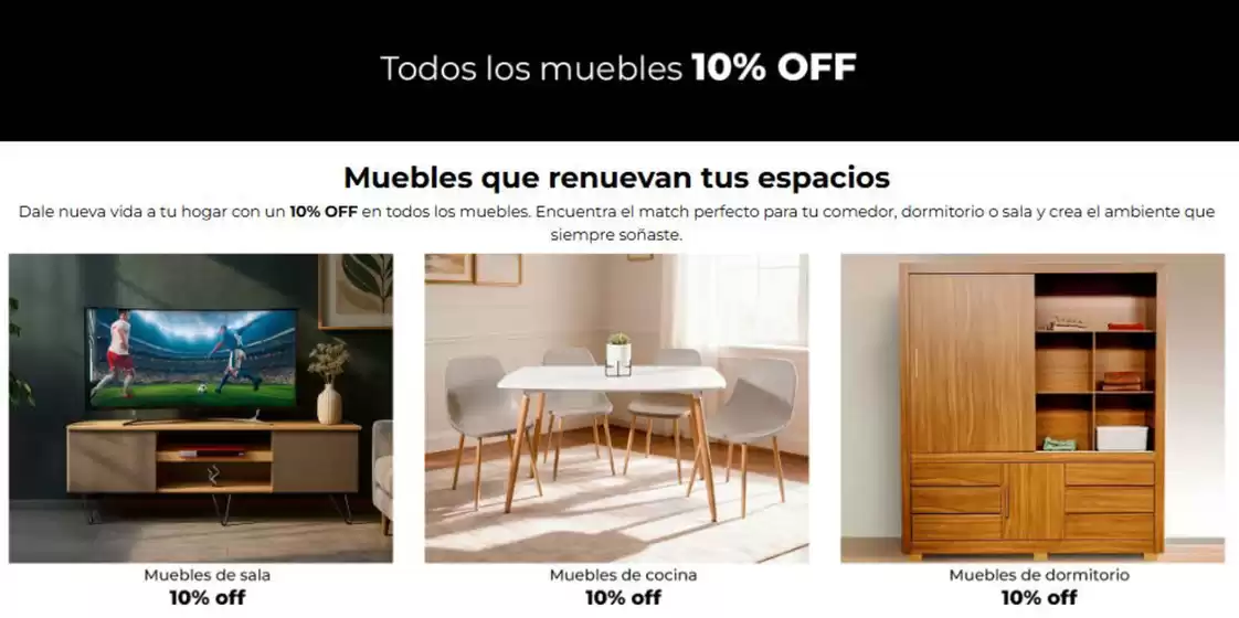 Catálogo ETAfashion en Riobamba | Todos los muebles 10%off  | 2025-10-22T00:00:00.000Z - 2025-10-31T00:00:00.000Z