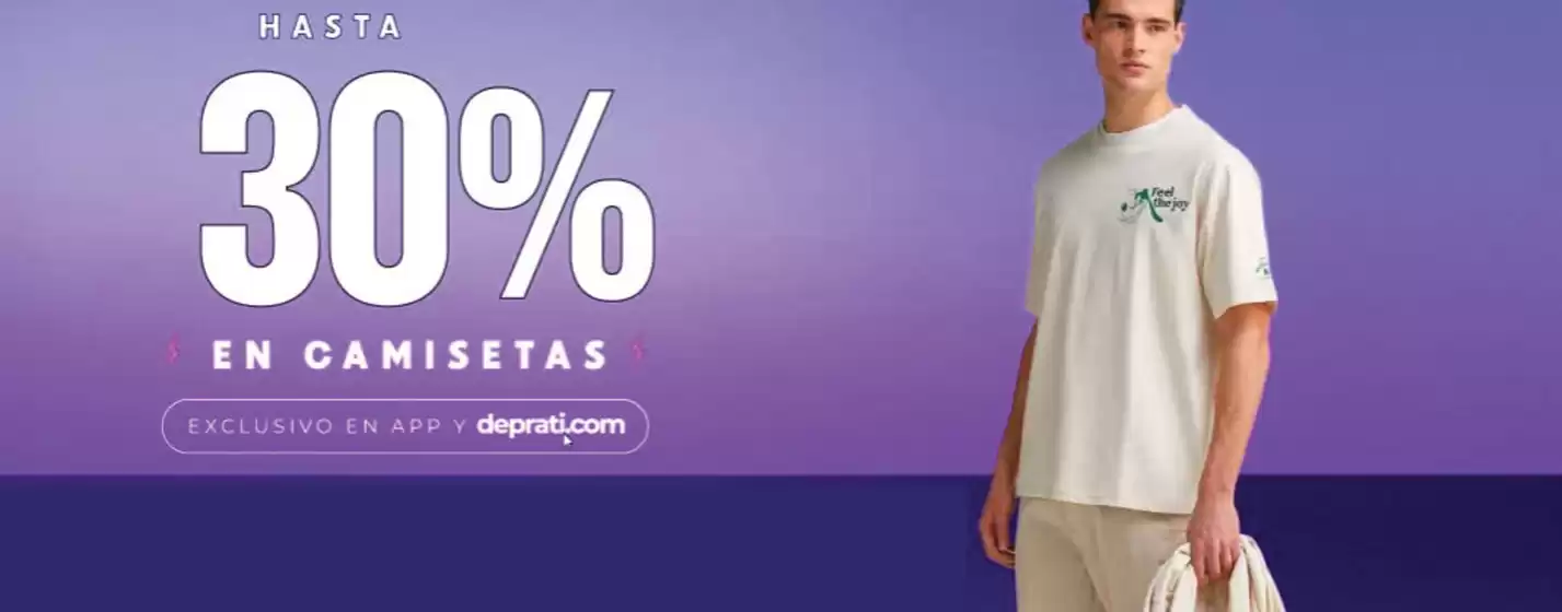 Hasta 30% en camisetas