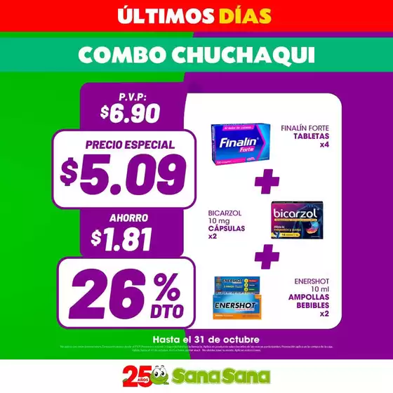 Catálogo Farmacias SanaSana en Puerto López | Ultimos dias! | 2025-10-28T00:00:00.000Z - 2025-10-31T00:00:00.000Z