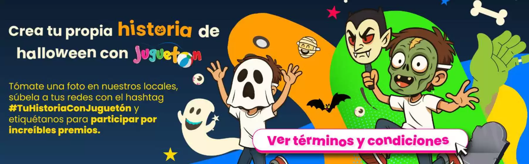 Crea tu propia historia de halloween con Juguetón