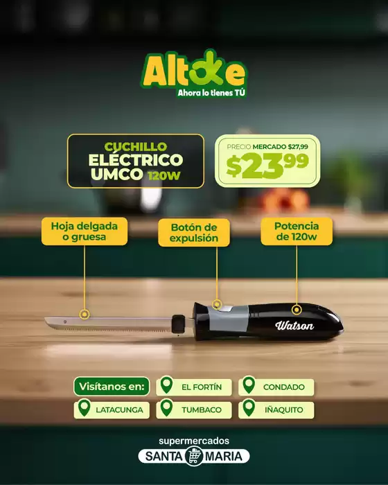 Catálogo Santa Maria en San Gabriel | Cuchillo electrico UMCO  | 2025-11-03T00:00:00.000Z - 2025-11-16T00:00:00.000Z