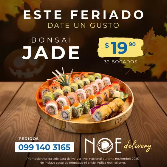 Catálogo Noe Sushi Bar en Ambato | Bonsai Jade | 2025-11-03T00:00:00.000Z - 2025-11-30T00:00:00.000Z