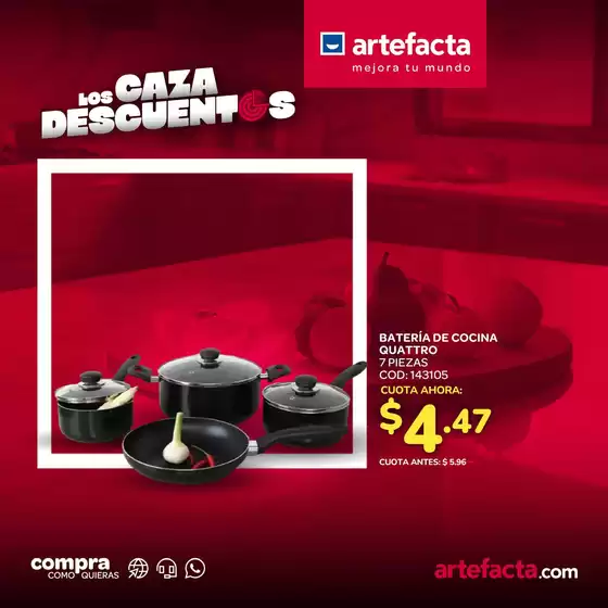 Catálogo Artefacta en Portoviejo | Ofertas principales y descuentos | 2025-11-08T00:00:00.000Z - 2025-11-22T00:00:00.000Z