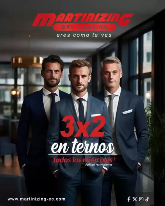 Catálogo Martinizing Dry Cleaning en El Tambo Canton | 3x2 ternos todos los miercoles | 2025-12-04T00:00:00.000Z - 2025-12-31T00:00:00.000Z