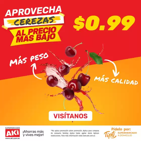Catálogo Akí en Rocafuerte | Aprovecha cerezas | 2025-12-11T00:00:00.000Z - 2025-12-31T00:00:00.000Z