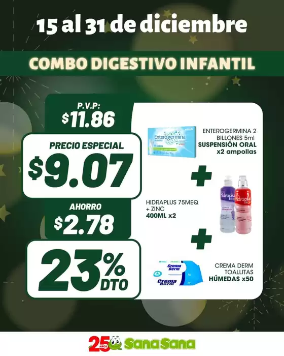 Catálogo Farmacias SanaSana en Salinas | Ahorra ahora con nuestras ofertas | 2025-12-15T00:00:00.000Z - 2025-12-31T00:00:00.000Z