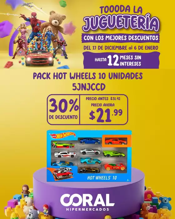 Catálogo Coral Hipermercados en Esmeraldas | Ofertas principales para ahorradores | 2025-12-17T00:00:00.000Z - 2026-01-06T00:00:00.000Z