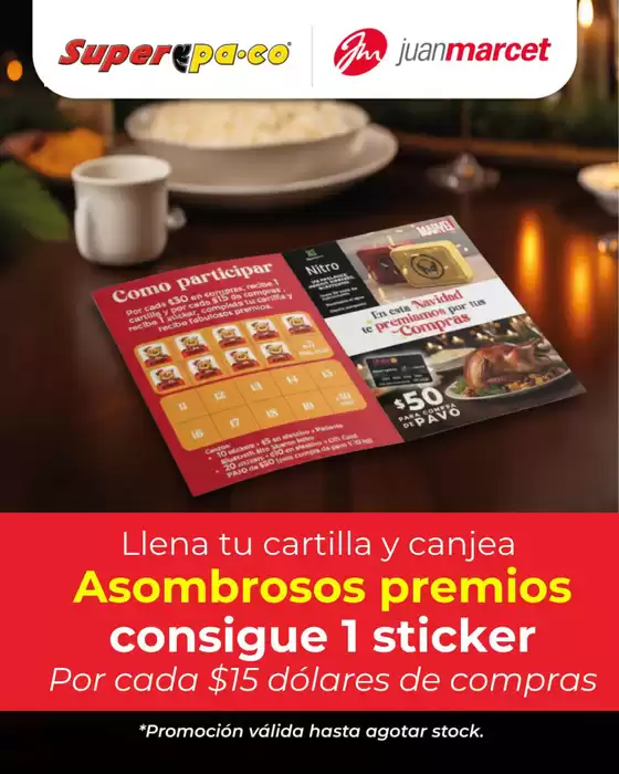 Catálogo Super Paco | Por cada $15 dolares de consumo recibe 1 sticker | 2025-12-22T00:00:00.000Z - 2025-12-31T00:00:00.000Z