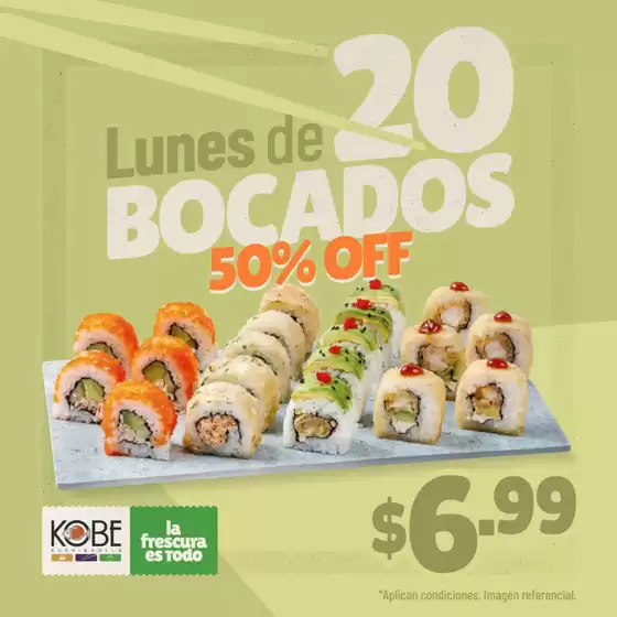 Catálogo Kobe Sushi Express en Duran | Lunes de 20 bocados | 2026-01-07T00:00:00.000Z - 2026-01-26T00:00:00.000Z