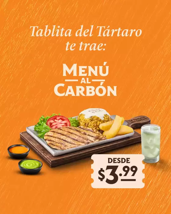 Catálogo La tablita del tártaro | Menu al Carbon | 2026-01-23T00:00:00.000Z - 2026-02-15T00:00:00.000Z
