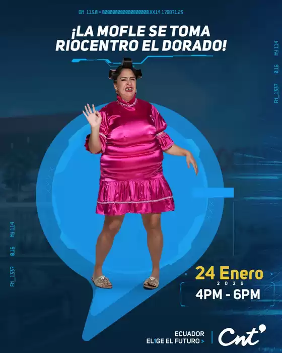 Catálogo CNT en Guayaquil | La mofle se toma riocentro el dorado | 2026-01-23T00:00:00.000Z - 2026-01-24T00:00:00.000Z
