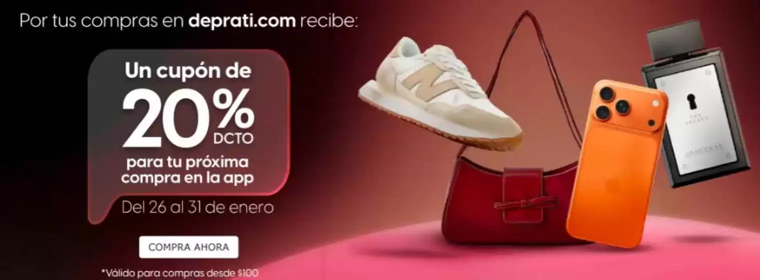 Catálogo De Prati en Quevedo | Un cupon de 20%dcto para tu proxima compra en la app | 2026-01-27T00:00:00.000Z - 2026-01-31T00:00:00.000Z