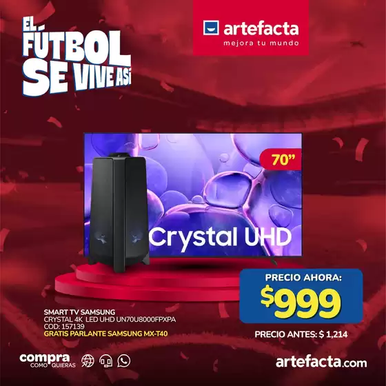 Catálogo Artefacta en El Tambo Canton | Ofertas especiales para ti | 2026-02-02T00:00:00.000Z - 2026-02-16T00:00:00.000Z
