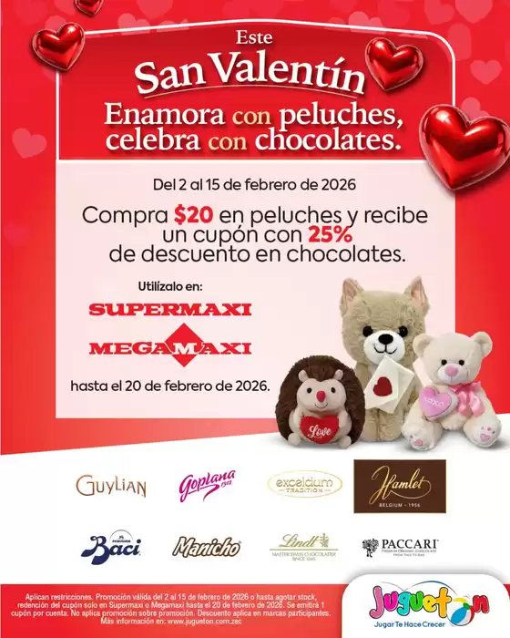 Catálogo Juguetón en Olmedo | Enamora con peluches celebra con chocolates | 2026-02-03T00:00:00.000Z - 2026-02-15T00:00:00.000Z