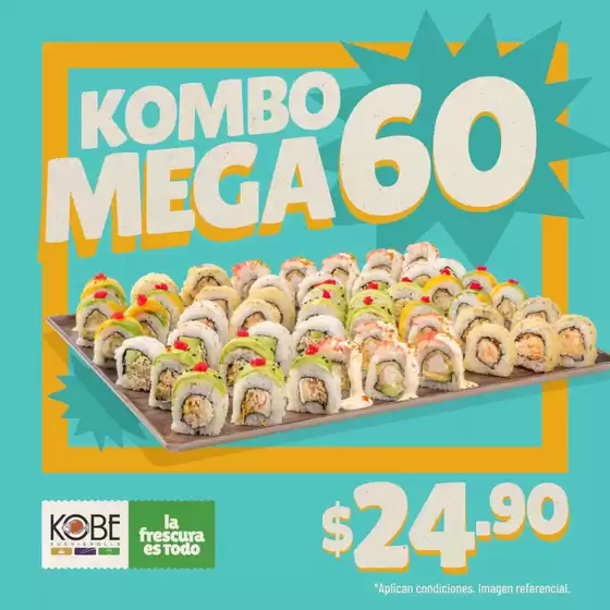 Catálogo Kobe Sushi Express | Kombo mega 60 | 2026-02-06T00:00:00.000Z - 2026-02-26T00:00:00.000Z