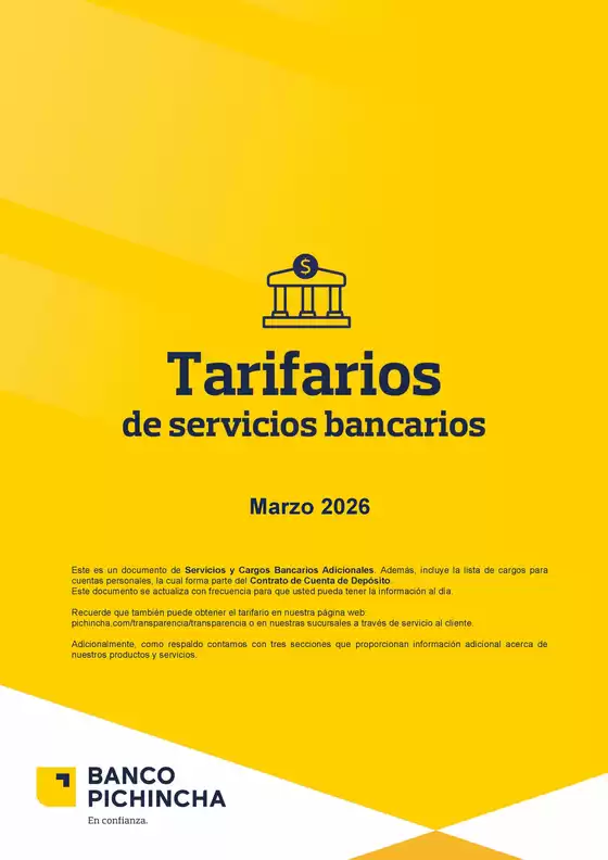 Catálogo Banco del Pichincha en Portoviejo | Tarifarios Marzo | 2026-03-05T00:00:00.000Z - 2026-03-31T00:00:00.000Z