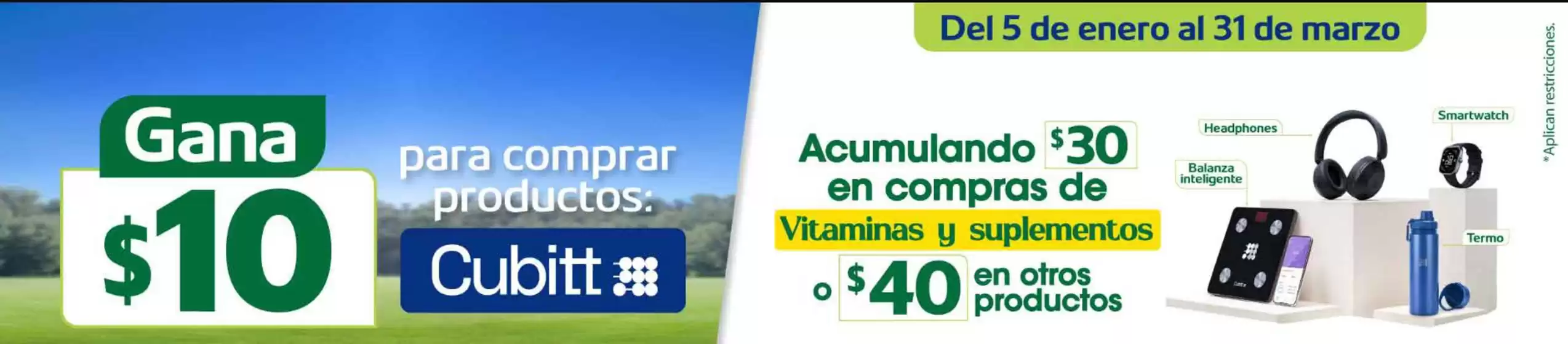 Catálogo Fybeca | Gana $10 para comprar productos cubitt | 2026-03-09T00:00:00.000Z - 2026-03-31T00:00:00.000Z