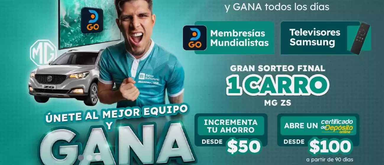Catálogo Banco Bolivariano en Portoviejo | Unete al mejor equipo y gana | 2026-03-11T00:00:00.000Z - 2026-03-31T00:00:00.000Z