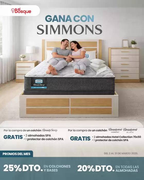 Catálogo Muebles el Bosque | Gana con simmons | 2026-03-12T00:00:00.000Z - 2026-03-31T00:00:00.000Z