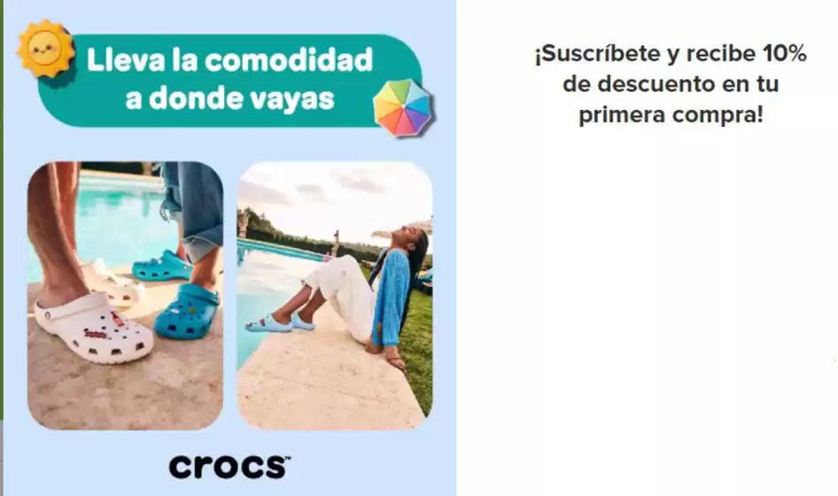 Catálogo Crocs en Guayaquil | Suscribete y recibe 10%de descuento en tu primera compra | 2026-03-12T00:00:00.000Z - 2026-04-12T00:00:00.000Z