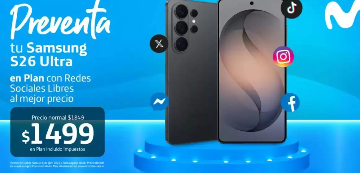 Catálogo Movistar en Montecristi | Preventa tu samsung S26ultra  | 2026-03-13T00:00:00.000Z - 2026-04-06T00:00:00.000Z