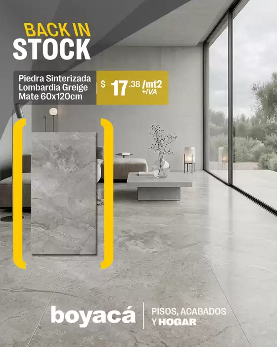 Catálogo Boyacá en Guayaquil | Piedra Sinterizada | 2026-03-27T00:00:00.000Z - 2026-04-12T00:00:00.000Z