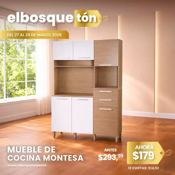 Catálogo Muebles el Bosque en Puerto Quito | Gangas exclusivas | 2026-03-27T00:00:00.000Z - 2026-03-29T00:00:00.000Z