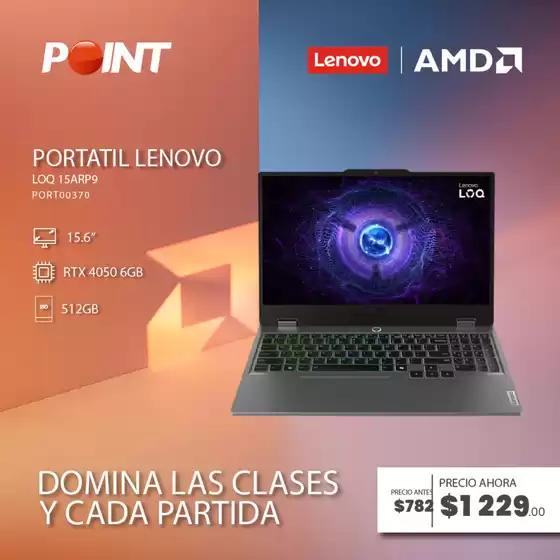 Catálogo Point en Pifo | Portatil leonovo | 2026-03-30T00:00:00.000Z - 2026-04-19T00:00:00.000Z