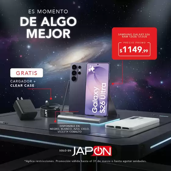 Catálogo Almacenes Japón | Es momento de algo mejor | 2026-03-30T00:00:00.000Z - 2026-04-02T00:00:00.000Z