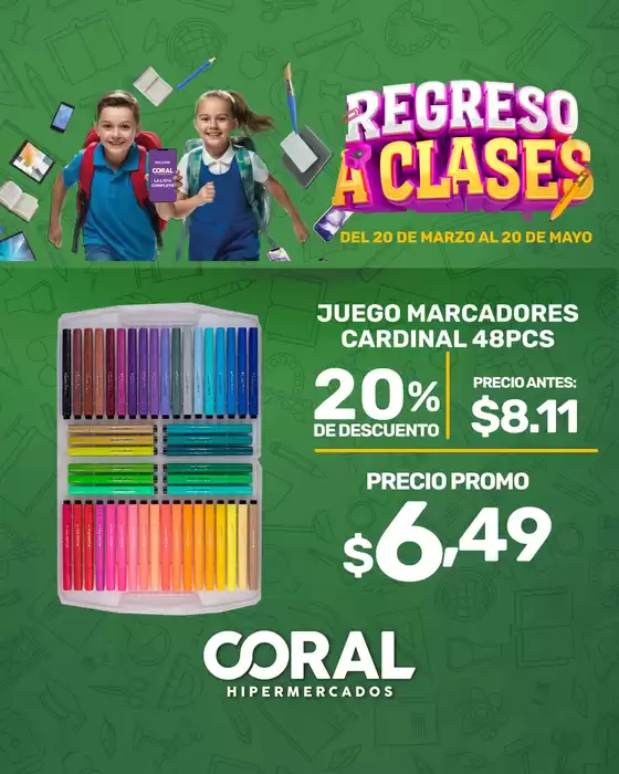 Catálogo Coral Hipermercados en Velasco Ibarra | Regreso a clases | 2026-03-31T00:00:00.000Z - 2026-05-20T00:00:00.000Z