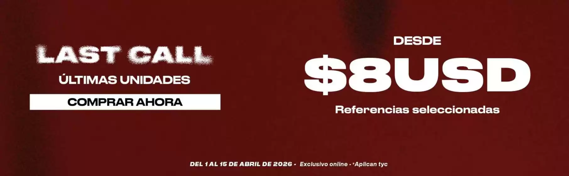 Catálogo Tennis en Quito | Last Call  | 2026-04-01T00:00:00.000Z - 2026-04-15T00:00:00.000Z