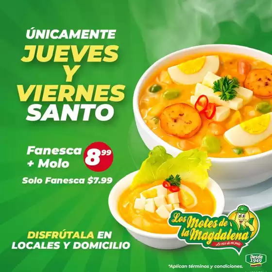 Catálogo Los Motes de la Magdalena en Atuntaqui | Fanesca + Molo  | 2026-04-02T00:00:00.000Z - 2026-04-24T00:00:00.000Z