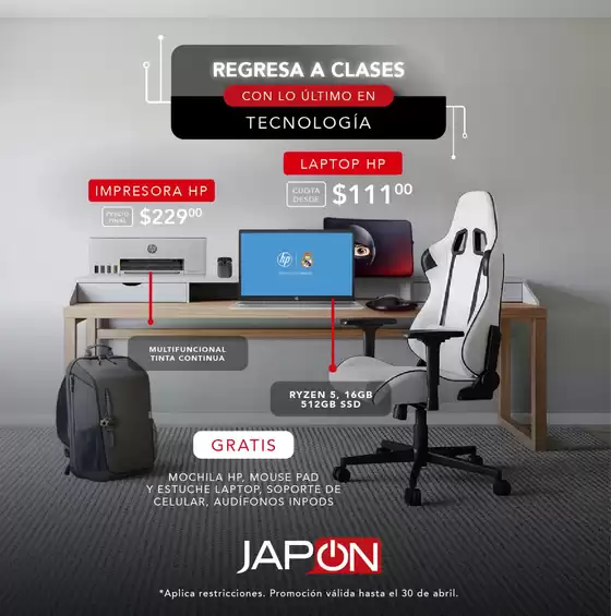 Catálogo Almacenes Japón en Pedernales | Regresa a clases | 2026-04-07T00:00:00.000Z - 2026-04-30T00:00:00.000Z